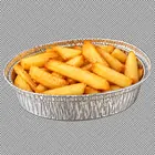 Ración de patatas fritas en bandeja pequeña